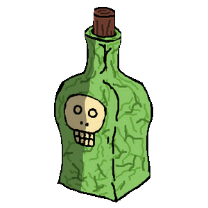 Une potion verte de sorcière