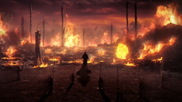 La sorcière d’Izalith et ses filles combattant les Dragons immortels.