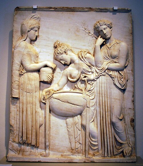 Médée, copie d'un relief, vers 420 av. J.C., collection des Antiquités de Berlin.