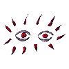 Yeux enragés emplis de pouvoir mystique