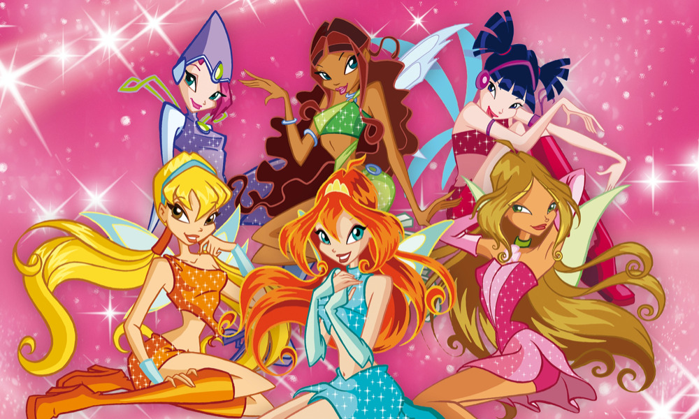 Bloom, Stella, Flora, Techna, Musa et Layla des Winx.
