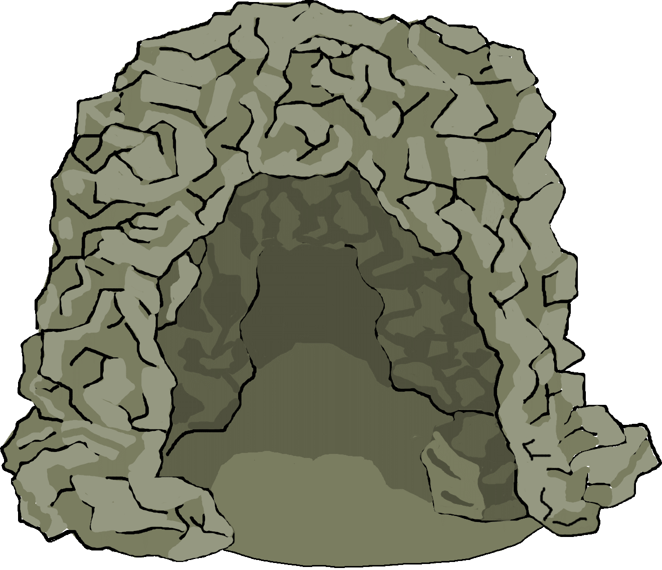 La grotte qui regorge de monstres et créatures fantastiques.