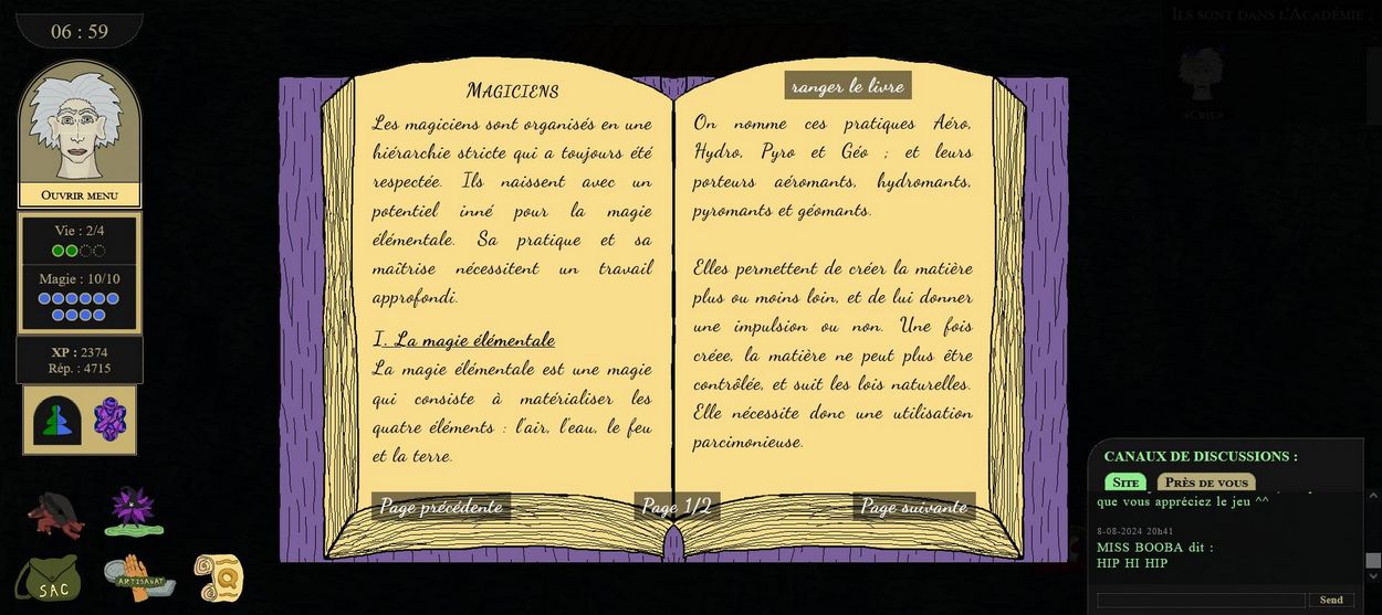 Étudier à la bibliothèque magique – RPG Erentis