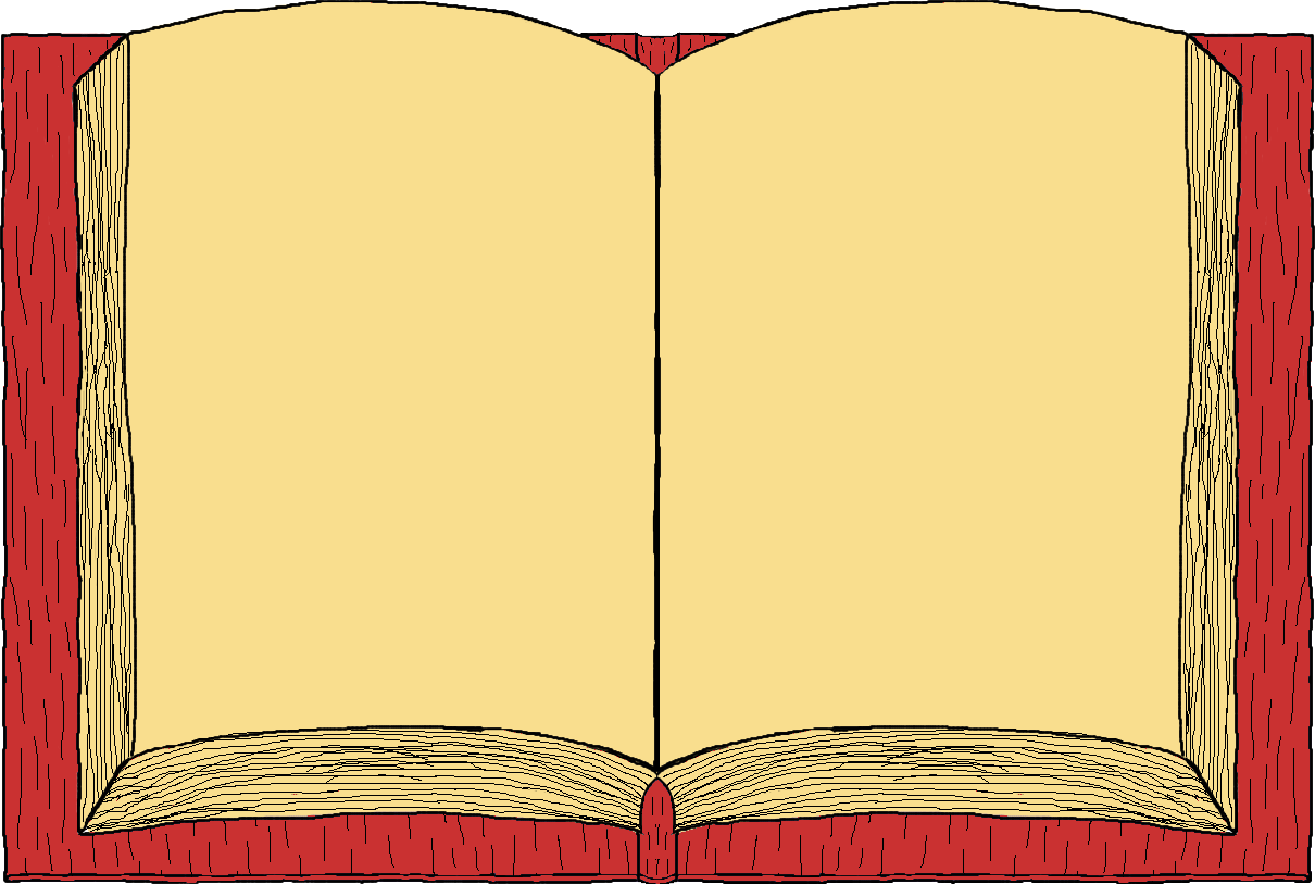 Un grimoire poussiéreux ouvert.